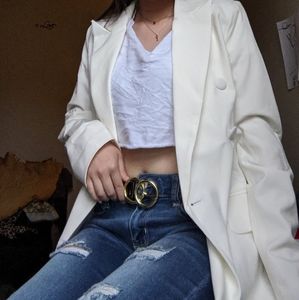 creme/cream white blazer NWT